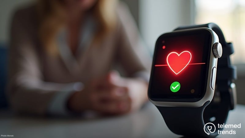 Accurate Wearable Device Detects Heart Attacks in Real-Time, Concept art for illustrative purpose - Monok
