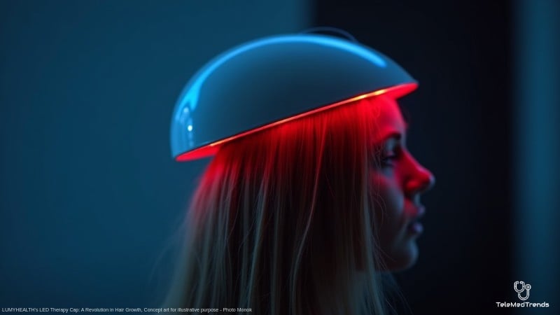LUMYHEALTH's LED Therapy Cap: A Revolution in Hair Growth, Concept art for illustrative purpose, tags: laser - Monok