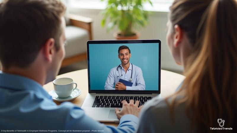 3 Key Benefits of Telehealth in Employee Wellness Programs, Concept art for illustrative purpose, tags: virtual - Monok