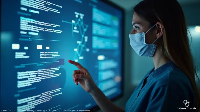 DrHouse: The Future of Accurate and Efficient Medical Diagnosis, Concept art for illustrative purpose, tags: ai - Monok