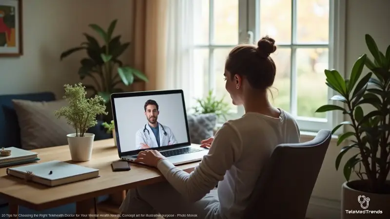 10 Tips for Choosing the Right Telehealth Doctor for Your Mental Health Needs, Concept art for illustrative purpose - Monok
