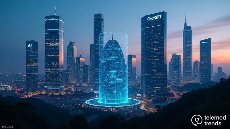 2025's AI Revolution and Its Impact on Tech Giants, Concept art for illustrative purpose, tags: 2025 - Monok
